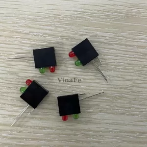 Bộ Chỉ Thị 2 LED Xanh Lá - Đỏ 3mm Đế Nhựa Hàn PCB